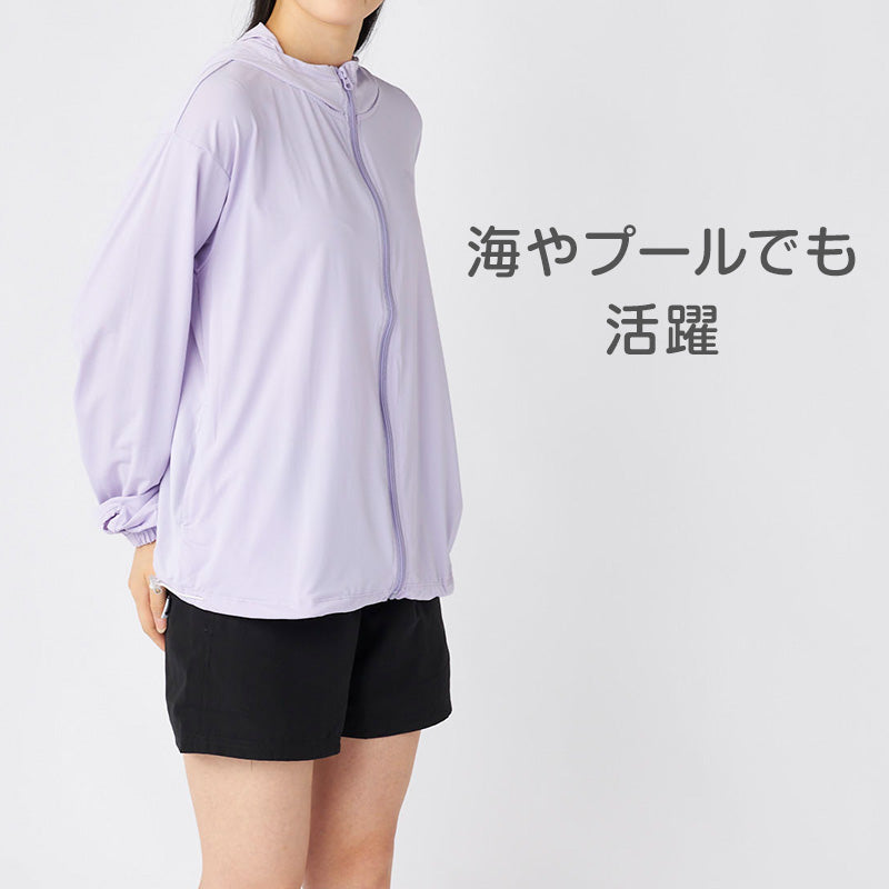 FILA UVパーカー レディース 接触冷感 ラッシュパーカー UVカット パーカー 吸汗速乾 紫外線対策 日焼け対策 冷感パーカー ラッシュガード フード付き M L LL 軽量 羽織り 夏パーカー スポーツウェア 水着の上から 着るUV対策 海 プール ママコーデ 夏 アウトドア