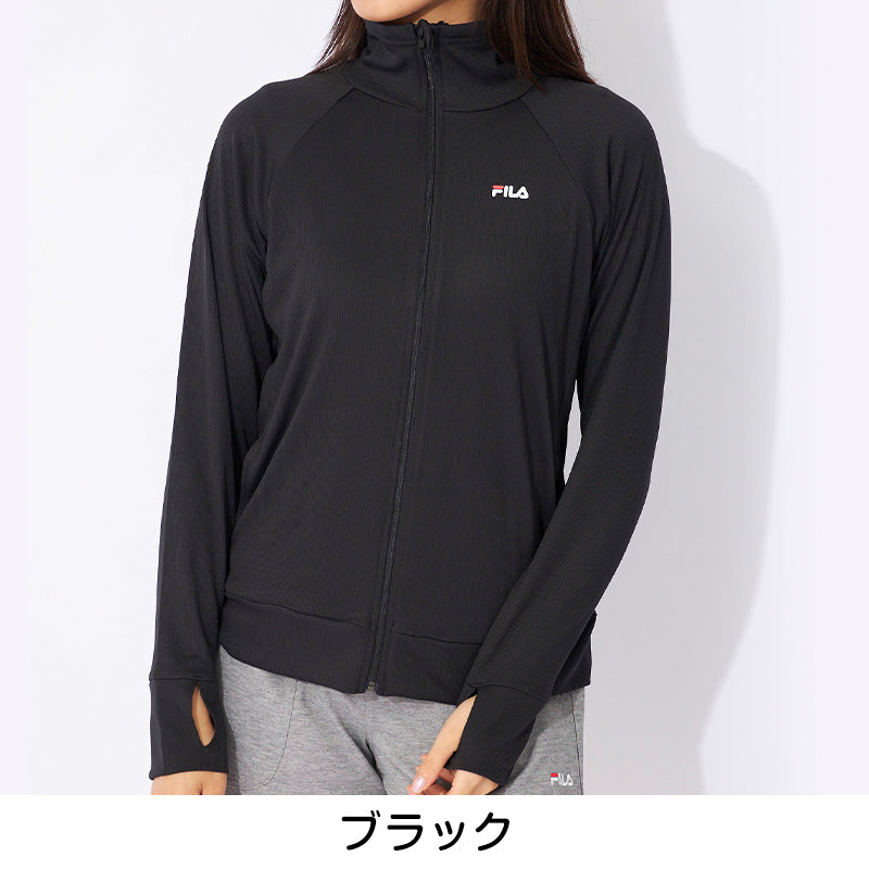 FILA UVウェア レディース ラッシュガード UVカット パーカー 水陸両用 指穴付き 長袖 UV対策 日焼け対策 ラッシュパーカー フード付き M L LL スポーツウェア 夏パーカー 羽織り 海 プール アウトドア フィットネス ママコーデ 紫外線対策