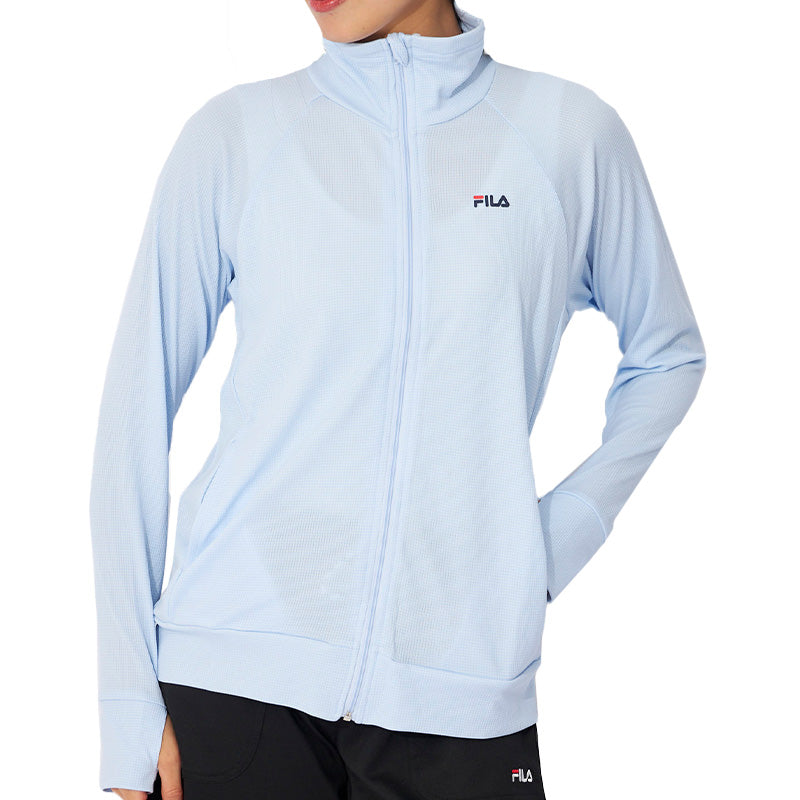 FILA UVウェア レディース ラッシュガード UVカット パーカー 水陸両用 指穴付き 長袖 UV対策 日焼け対策 ラッシュパーカー フード付き M L LL スポーツウェア 夏パーカー 羽織り 海 プール アウトドア フィットネス ママコーデ 紫外線対策