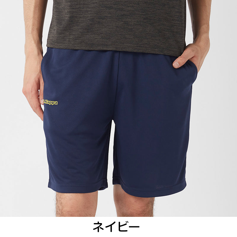 Kappa ハーフパンツ メンズ スポーツパンツ トレーニングパンツ ソフトメッシュ ショートパンツ 短パン UVカット 吸水速乾 軽量 M L LL 通気性 夏パンツ スポーツウェア ランニング ジム トレーニング 部屋着 ルームウェア ワンポイント ロゴ ブランド シンプル 男性用