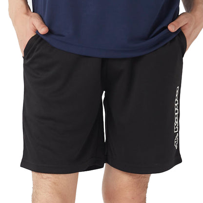 ハーフパンツ メンズ Kappa カッパ スポーツパンツ ショートパンツ 短パン ソフトメッシュ 吸水速乾 UVカット 涼しい 軽量 ドライパンツ M L LL トレーニング ランニング ジム 部屋着 ルームウェア 夏用 無地 ロゴ シンプル