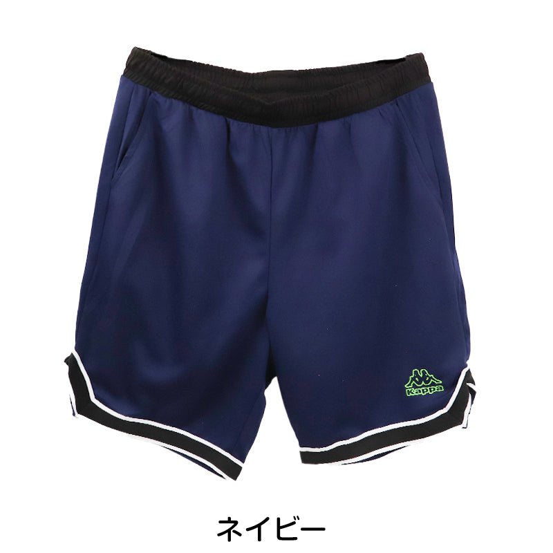 バスパン メンズ スポーツパンツ ハーフパンツ ドライ メッシュ 吸水速乾 UVカット トレーニングウェア ジム ランニング バスケットボール 短パン M L LL 軽量 通気性 部活 運動着 カッパ Kappa