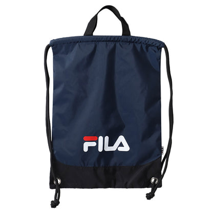 FILA フィラ ナップサック キッズ 男の子 子供 ジュニア リュック 巾着バッグ プールバッグ フリー シューズバッグ 上履き入れ 内履き入れ ナイロン 大容量 丈夫 持ち手付き フック付き 通学 部活 遠足 学校用 アウトドア スポーツバッグ