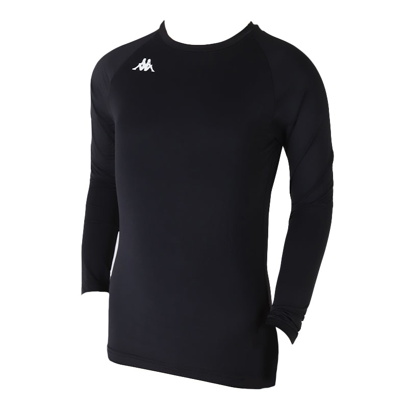 キッズ スポーツ 長袖 クルーネック ストレッチ 涼感 UVカット 130～170cm 子供 子ども 女の子 男の子 ジュニア インナー 黒 スポーツインナー
