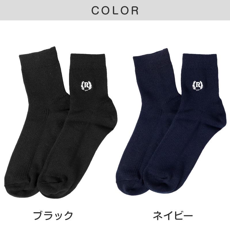 REPIPI ワンポイントソックス ガールズ キッズ ジュニア 靴下 小学生 中学生 高校生 女の子 13cm丈 22～25cm 子供用 シンプル おしゃれ リブ スクール 通学 学校