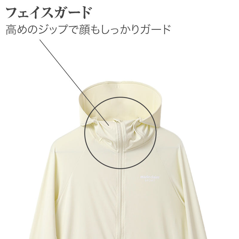 UVパーカー レディース 接触冷感 吸汗速乾 サンバイザー付き UVジャケット M L LL ナイロン混 ストレッチ 薄手 涼しい 日焼け対策 紫外線対策 冷感パーカー フード付き 長袖 羽織り ラッシュガード風 夏 春夏 日よけ アウトドア 自転車 運転 通勤