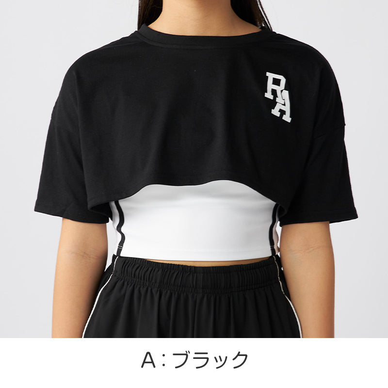 キャミブラ 短丈Tシャツ ダンス トレーニング 女の子 女子 かわいい シンプル repipi armario レピピアルマリオ 140～170cm トップス Tシャツ キャミ スポーティー (送料無料)