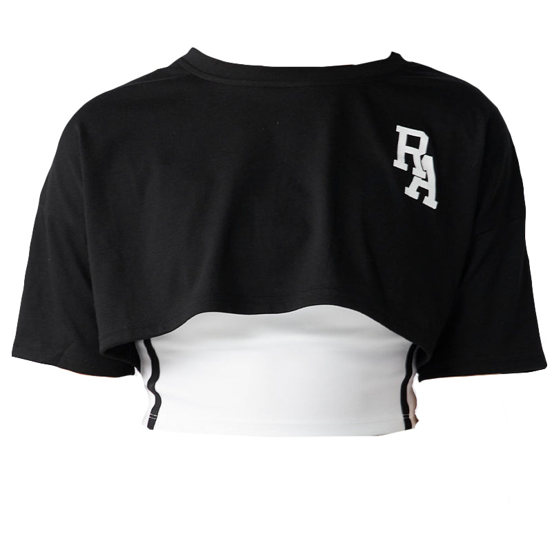 キャミブラ 短丈Tシャツ ダンス トレーニング 女の子 女子 かわいい シンプル repipi armario レピピアルマリオ 140～170cm トップス Tシャツ キャミ スポーティー (送料無料)