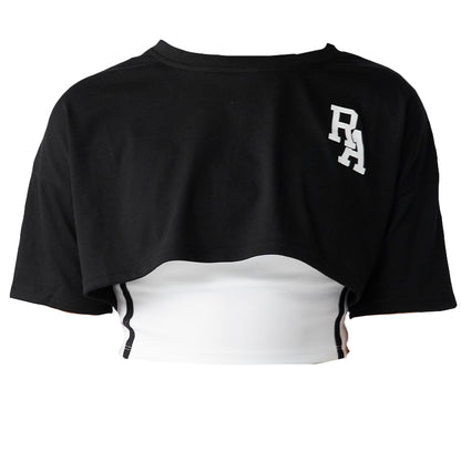 クロップド ブラキャミソール ショート丈Tシャツ セット キッズ 女の子 ダンス レピピアルマリオ 140～170cm かわいい シンプル 子供服 トップス ブラトップ キャミ スポーティー