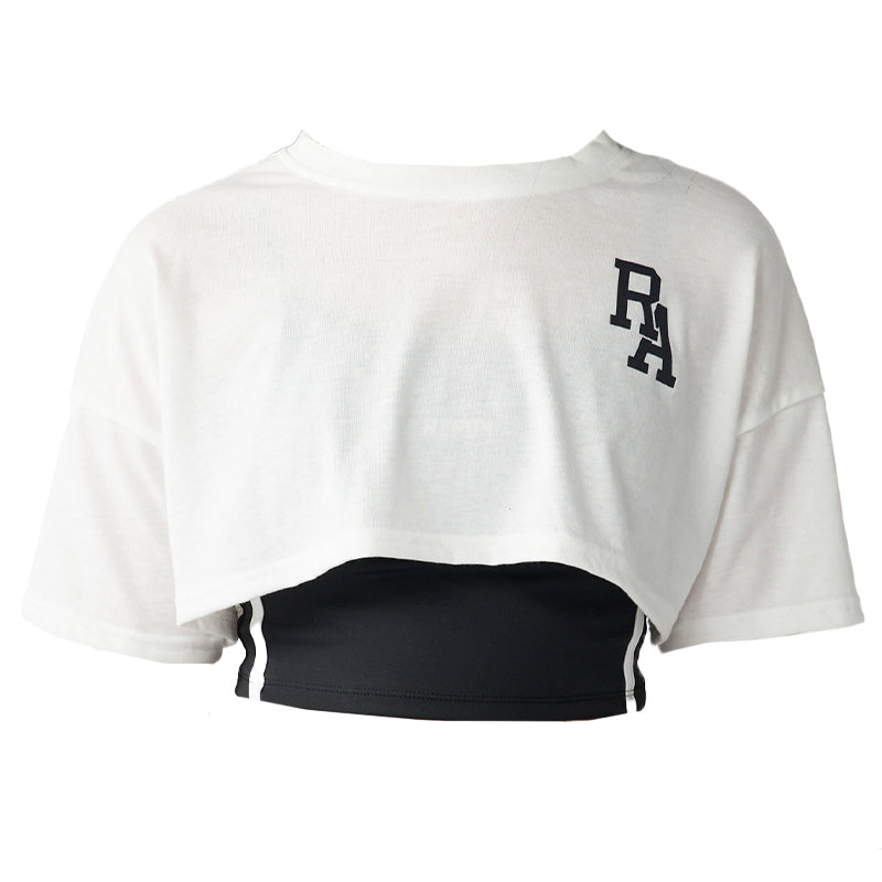 キャミブラ 短丈Tシャツ ダンス トレーニング 女の子 女子 かわいい シンプル repipi armario レピピアルマリオ 140～170cm トップス Tシャツ キャミ スポーティー (送料無料)