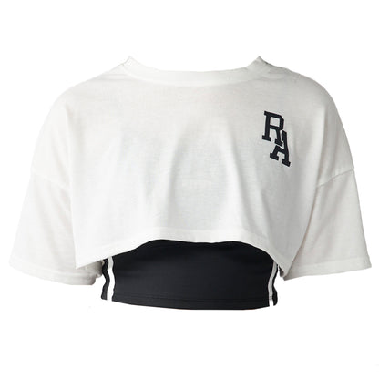 キャミブラ 短丈Tシャツ ダンス トレーニング 女の子 女子 かわいい シンプル repipi armario レピピアルマリオ 140～170cm トップス Tシャツ キャミ スポーティー (送料無料)