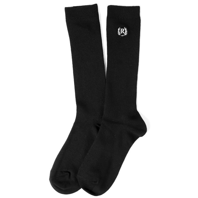 REPIPI ワンポイントソックス ガールズ キッズ ジュニア 靴下 小学生 中学生 高校生 女の子 28cm丈 22～25cm 子供用 シンプル おしゃれ リブ スクール 通学 学校