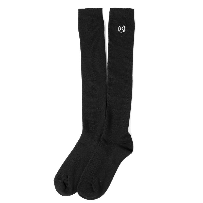 REPIPI ワンポイント ハイソックス 女の子 ガールズ キッズ ジュニア 靴下 小学生 中学生 高校生 38cm丈 22～25cm 子供用 シンプル スクールソックス おしゃれ リブ 通学 学校