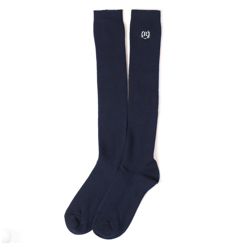 REPIPI ワンポイント ハイソックス 女の子 ガールズ キッズ ジュニア 靴下 小学生 中学生 高校生 38cm丈 22～25cm 子供用 シンプル スクールソックス おしゃれ リブ 通学 学校