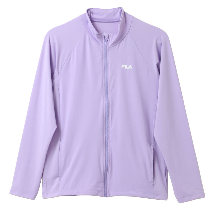 FILA 接触冷感 UVジャケット キッズ ラッシュガード 長袖 ジップアップ 150-170cm スタンドジップ 吸汗速乾 UVカット 紫外線対策 日焼け対策 耐塩素 プール 海 水泳 水遊び 学校水泳 子供 ジュニア 小学生 中学生 男の子 女の子 夏 羽織り