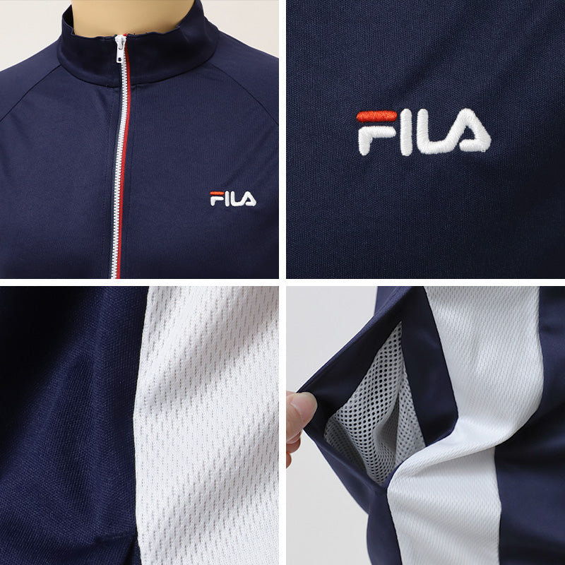 FILA フィラ ラッシュガード メンズ 長袖 UV遮蔽率90%以上 UVカット 水陸両用 UVジャケット 変色しにくい 日差し対策 紫外線対策 海 プール M～LL 海水浴 水着 上着 羽織り アウトドア スポーツ 旅行 川遊び レジャー 夏 男性用 ブランド
