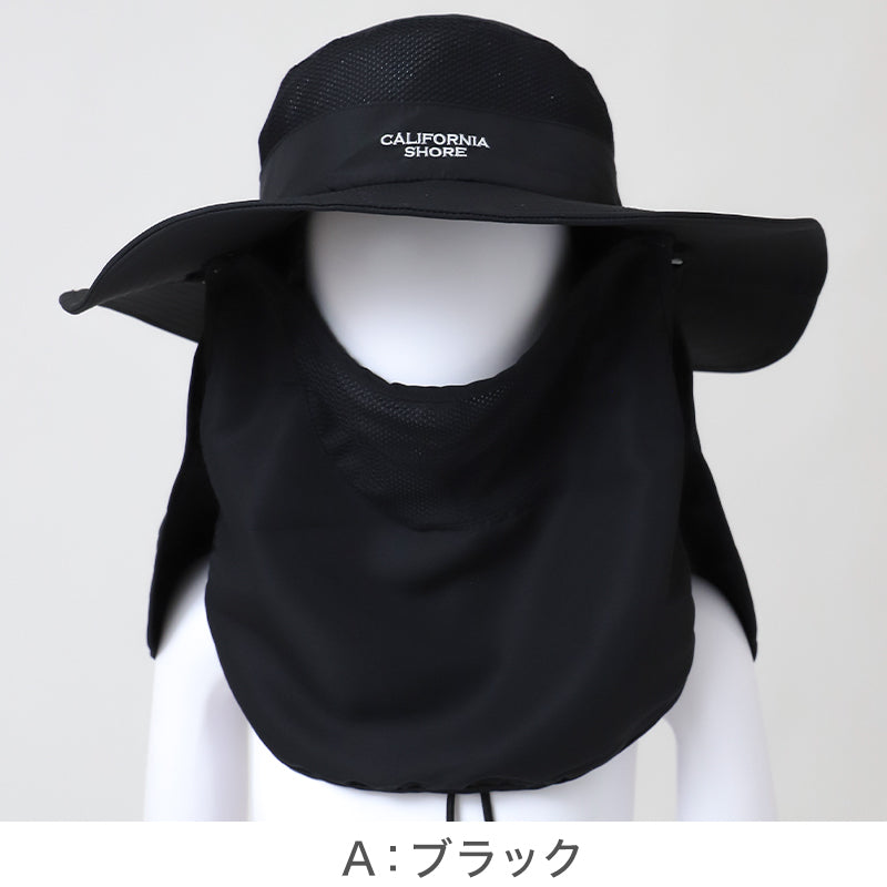 UV帽子 レディース フェイスカバー付き ハット 水陸両用 UV遮蔽率90%以上 3WAY 取り外し 日よけ帽子 紫外線対策 フリーサイズ 顔カバー 首元カバー あご紐付き 塩素系対応 プール 海 公園 アウトドア レジャー つば広 夏 日焼け対策 女性用