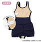 スクール水着 女の子 ワンピース Aライン スパッツ 一体型 120cm 130cm 140cm 150cm 160cm 170cm UVカット ゼッケン付き お名前タグ カップ対応 伸縮 学校水着 女子水着 キッズ ジュニア 子供 子ども 小学生 中学生 水泳授業 プール スカート見え