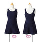 スクール水着 女の子 ワンピース Aライン スパッツ 一体型 120cm 130cm 140cm 150cm 160cm 170cm UVカット ゼッケン付き お名前タグ カップ対応 伸縮 学校水着 女子水着 キッズ ジュニア 子供 子ども 小学生 中学生 水泳授業 プール スカート見え