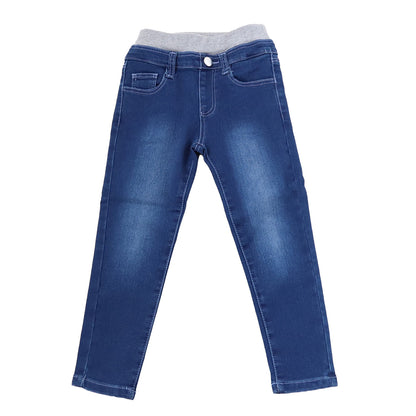女の子 デニム 長ズボン ロングパンツ キッズ 子供服 ボトムス 110～130cm ストレッチ ズボン パンツ ジーンズ ジーパン ボトム ガールズ ガール 女子 ジュニア 女児 こども 子供 通園 通学 デイリー (在庫限り)