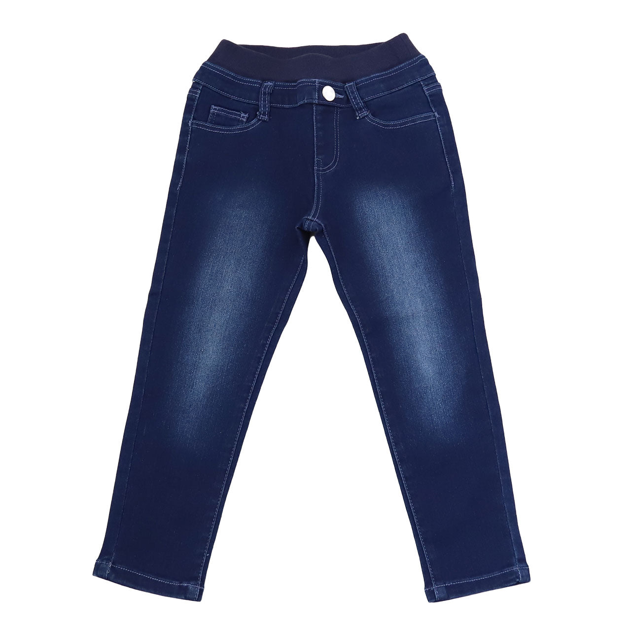 女の子 デニム 長ズボン ロングパンツ キッズ 子供服 ボトムス 110～130cm ストレッチ ズボン パンツ ジーンズ ジーパン ボトム ガールズ ガール 女子 ジュニア 女児 こども 子供 通園 通学 デイリー (在庫限り)