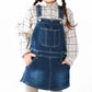 ジャンパースカート キッズ デニム ストレッチ ジャンスカ 子供服 女の子 ワンピース 80～160cm スカート 子供 ジュニア こども ボトムス 通園 通学 デイリー カジュアル