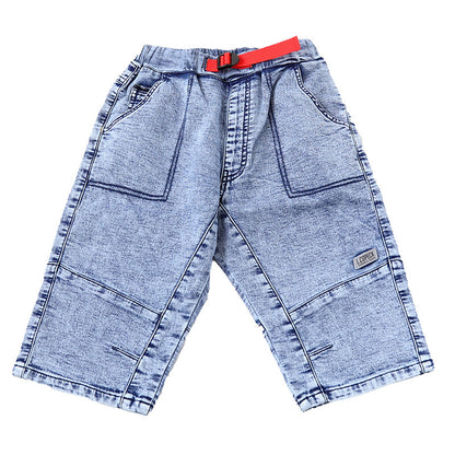 子供 ハーフパンツ 半ズボン キッズ 男の子 デニム 短パン 90～160cm ジーンズ ジーパン ジュニア こども 子ども 子供服 ボーイズ ボーイ 男児 ズボン ボトムス 通園 通学 デイリー ブルー 青 水色 (在庫限り)
