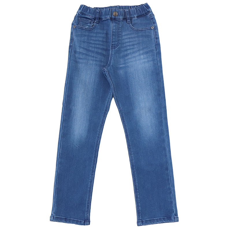 子供 ストレッチパンツ デニム 長ズボン ロングパンツ ボトムス 140～170cm ジーンズ ジーパン ズボン キッズ ジュニア こども 子ども 子供服 通学 デイリー 男の子 男児 ボーイ (在庫限り)