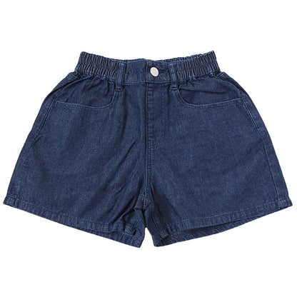 女の子 ショートパンツ デニム 綿100% キッズ 子供服 140～160cm 半ズボン 春 夏 パンツ ガールズ ガール 女子 ジュニア 女児 子供 ボトムス ボトム コットン 綿 通園 通学 デイリー (在庫限り)