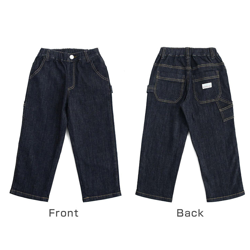 デニムチノペインター キッズ 男の子 パンツ 子供服 130 140 150 160 170cm 長ズボン ズボン ワイドストレート ストレッチ デニム チノ 通学 通園 カジュアル ボトムス ウエストゴム 春 夏 秋 伸びる かっこいい ゆったり おしゃれ 人気 定番