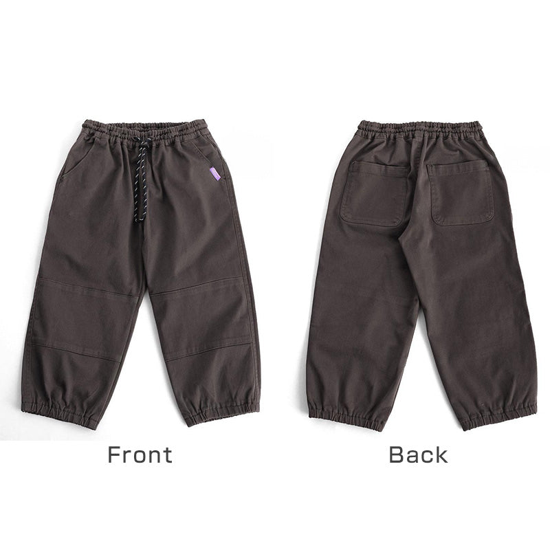 バルーンパンツ チノ ストレッチ キッズ 男の子 パンツ 子供服 130 140 150 160cm 長ズボン ズボン チノパン 通学 通園 カジュアル ボトムス ウエストゴム 伸びる かっこいい ゆったり おしゃれ 人気