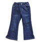 女の子 デニム フレアパンツ ジーンズ ジーパン 長ズボン パンツ ズボン 130 140 150 160cm ストレッチ やわらかい 女子 キッズ ジュニア 女児 子供 子供服 ボトムス 通園 通学 デイリー