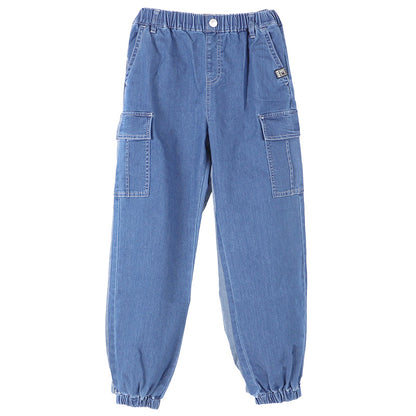 子供 男子 ズボン デニム ジョガーパンツ 長ズボン ロングパンツ ボトムス  140 150 160 170cm ジーパン ジーンズ ジュニア 子供服 こども 子供 ボーイ 男児 薄手 春 夏 秋