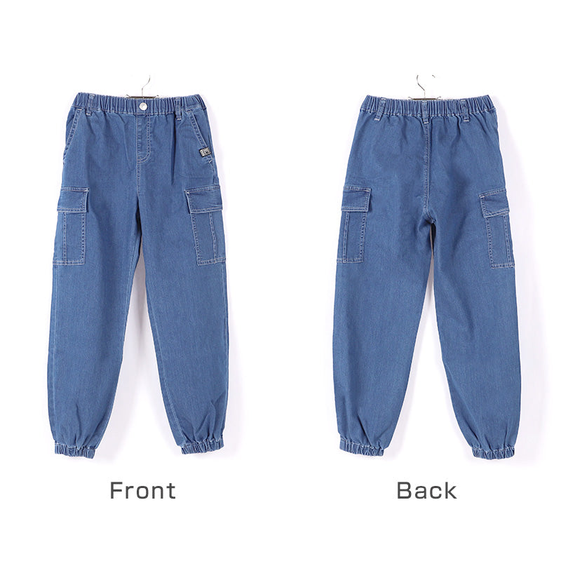 子供 男子 ズボン デニム ジョガーパンツ 長ズボン ロングパンツ ボトムス  140 150 160 170cm ジーパン ジーンズ ジュニア 子供服 こども 子供 ボーイ 男児 薄手 春 夏 秋