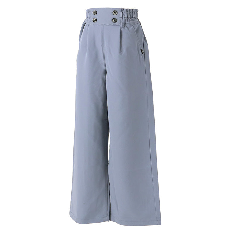 子供 女の子 ワイドパンツ ボトムス  120 130 140 150 160cm 薄手 キュロット スカート風 ズボン パンツ キッズ ジュニア こども 子供服 ボトム 通園 通学 デイリー 春 夏 秋 チェック柄 無地