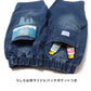 ハーフパンツ デニムパンツ キッズ ジュニア ボーイズ 120 130 140 150 160cm ストレッチ ウエストゴム 子供服 本格デニム バックプリント ワッペン プリント 動きやすい 通学 おでかけ エルコペック おしゃれ かっこいい