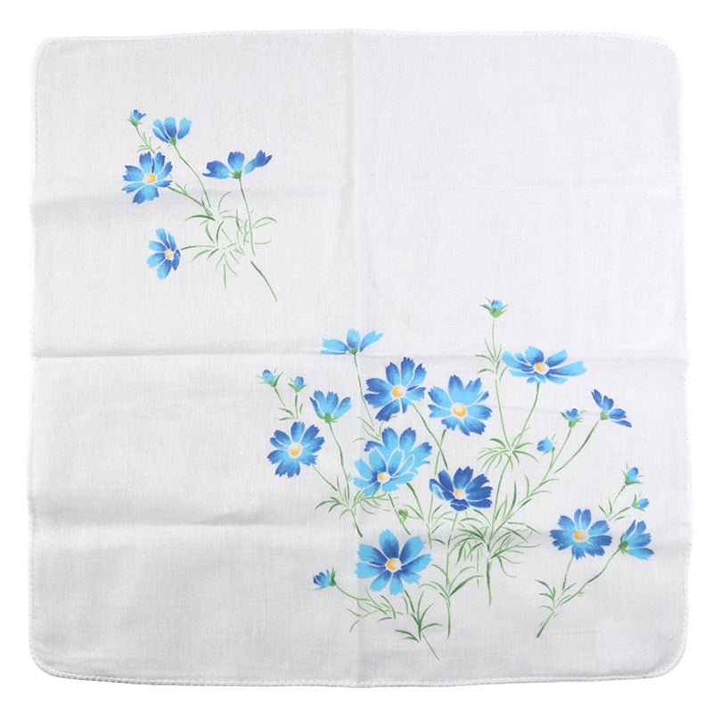 ガーゼハンカチ 大判 綿100% 日本製 2重ガーゼ 約45×45cm ハンドタオル 大人用ハンカチ ポケットハンカチ 赤ちゃん 大人 かわいい 柄入り おしゃれ コスモス ブルー ピンク パープル なでしこ ベージュ ふくろう ブラウン ギフト 出産祝い 保育園 幼稚園 通勤 通学
