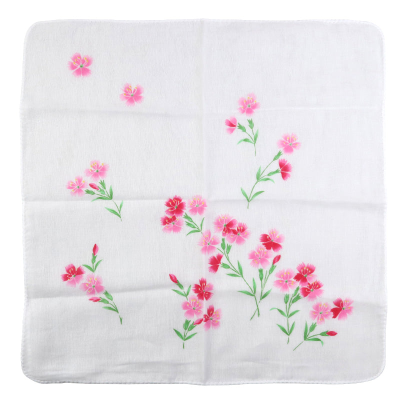 ガーゼハンカチ 大判 綿100% 日本製 2重ガーゼ 約45×45cm ハンドタオル 大人用ハンカチ ポケットハンカチ 赤ちゃん 大人 かわいい 柄入り おしゃれ コスモス ブルー ピンク パープル なでしこ ベージュ ふくろう ブラウン ギフト 出産祝い 保育園 幼稚園 通勤 通学