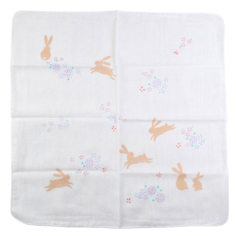 ガーゼハンカチ 大判 綿100% 日本製 2重ガーゼ 約45×45cm ハンドタオル 大人用ハンカチ ポケットハンカチ 赤ちゃん 大人 かわいい 柄入り おしゃれ コスモス ブルー ピンク パープル なでしこ ベージュ ふくろう ブラウン ギフト 出産祝い 保育園 幼稚園 通勤 通学