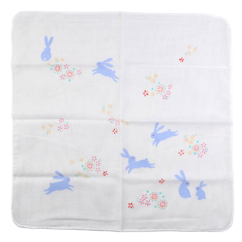 ガーゼハンカチ 大判 綿100% 日本製 2重ガーゼ 約45×45cm ハンドタオル 大人用ハンカチ ポケットハンカチ 赤ちゃん 大人 かわいい 柄入り おしゃれ コスモス ブルー ピンク パープル なでしこ ベージュ ふくろう ブラウン ギフト 出産祝い 保育園 幼稚園 通勤 通学