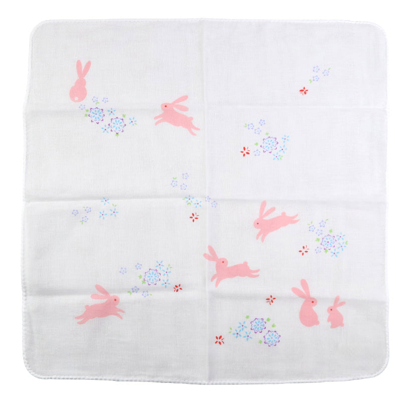 ガーゼハンカチ 大判 綿100% 日本製 2重ガーゼ 約45×45cm ハンドタオル 大人用ハンカチ ポケットハンカチ 赤ちゃん 大人 かわいい 柄入り おしゃれ コスモス ブルー ピンク パープル なでしこ ベージュ ふくろう ブラウン ギフト 出産祝い 保育園 幼稚園 通勤 通学