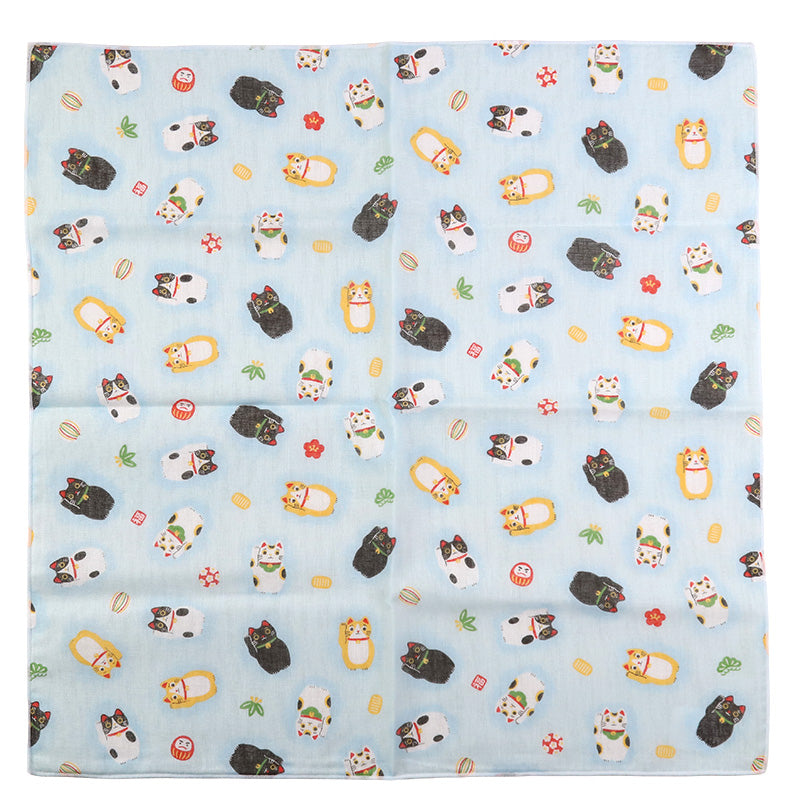 ガーゼハンカチ 大判 綿100% 日本製 2重ガーゼ 約43×43cm ハンドタオル 大人用ハンカチ 赤ちゃん 大人 かわいい 柄入り 和柄 シンプル ふくろう グリーン ピンク パープル うさぎ ブルー 紫陽花 クリーム 招き猫 薔薇 ギフト 出産祝い 保育園 幼稚園 通勤 通学