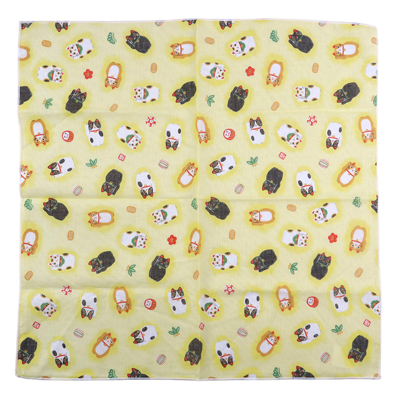 ガーゼハンカチ 大判 綿100% 日本製 2重ガーゼ 約43×43cm ハンドタオル 大人用ハンカチ 赤ちゃん 大人 かわいい 柄入り 和柄 シンプル ふくろう グリーン ピンク パープル うさぎ ブルー 紫陽花 クリーム 招き猫 薔薇 ギフト 出産祝い 保育園 幼稚園 通勤 通学