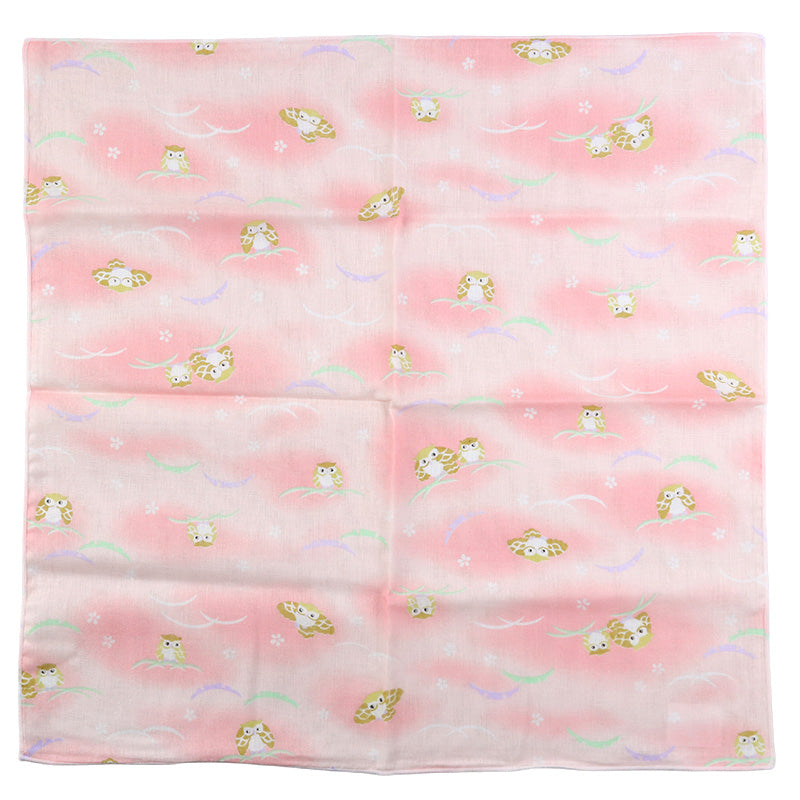 ガーゼハンカチ 大判 綿100% 日本製 2重ガーゼ 約43×43cm ハンドタオル 大人用ハンカチ 赤ちゃん 大人 かわいい 柄入り 和柄 シンプル ふくろう グリーン ピンク パープル うさぎ ブルー 紫陽花 クリーム 招き猫 薔薇 ギフト 出産祝い 保育園 幼稚園 通勤 通学