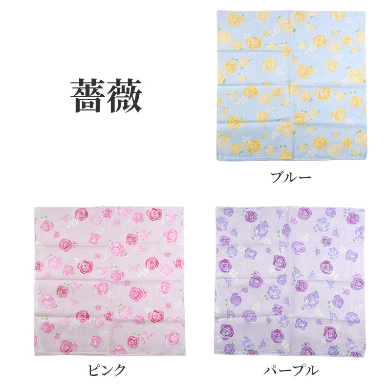 ガーゼハンカチ 大判 綿100% 日本製 2重ガーゼ 約43×43cm ハンドタオル 大人用ハンカチ 赤ちゃん 大人 かわいい 柄入り 和柄 シンプル ふくろう グリーン ピンク パープル うさぎ ブルー 紫陽花 クリーム 招き猫 薔薇 ギフト 出産祝い 保育園 幼稚園 通勤 通学