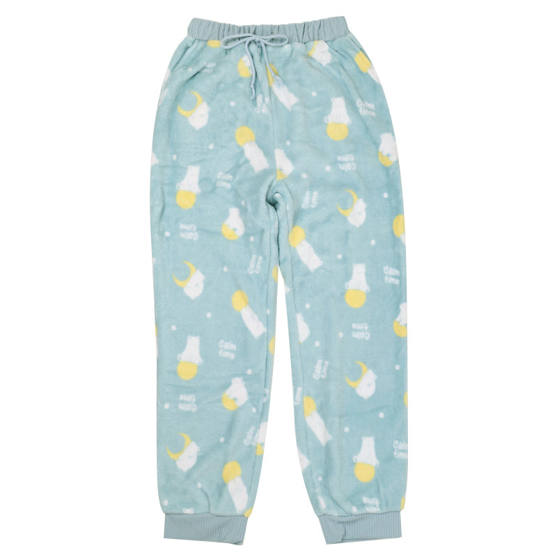 ルームパンツ レディース 冬 裏起毛 パジャマ ズボン かわいい あったかい ルームウェア 部屋着 M-L ジョガーパンツ もこもこ ボトム パンツ やわらかい 柄 防寒対策 婦人 女性 女子 寒さ対策 冷え対策