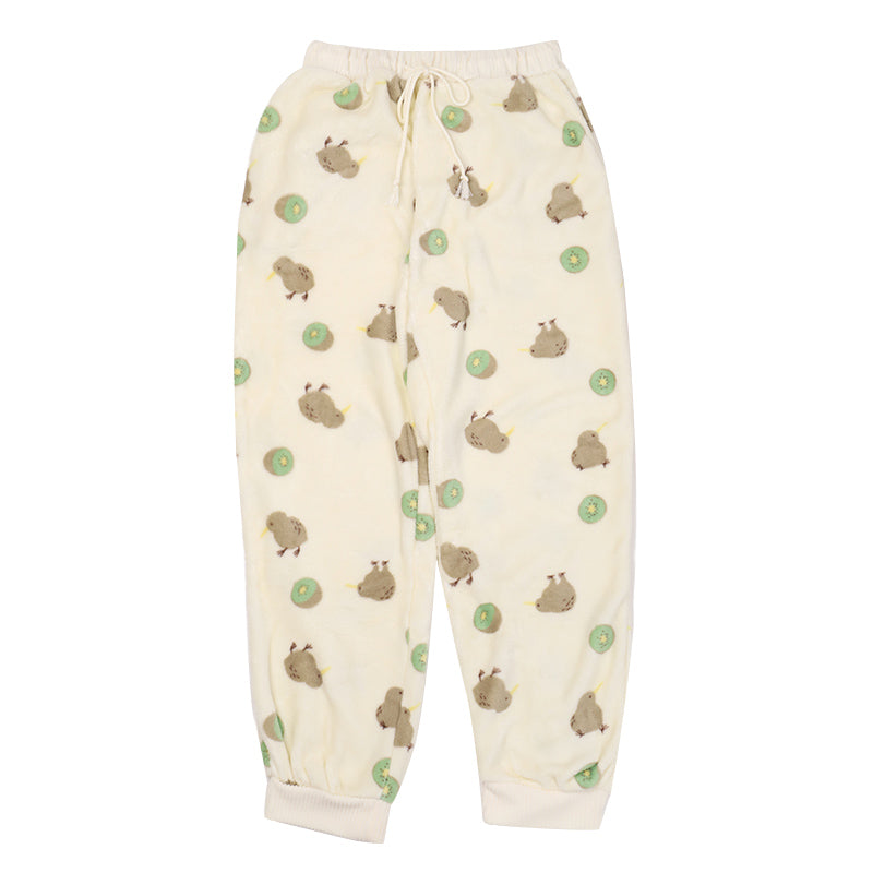 ルームパンツ レディース 冬 裏起毛 パジャマ ズボン かわいい あったかい ルームウェア 部屋着 M-L ジョガーパンツ もこもこ ボトム パンツ やわらかい 柄 防寒対策 婦人 女性 女子 寒さ対策 冷え対策