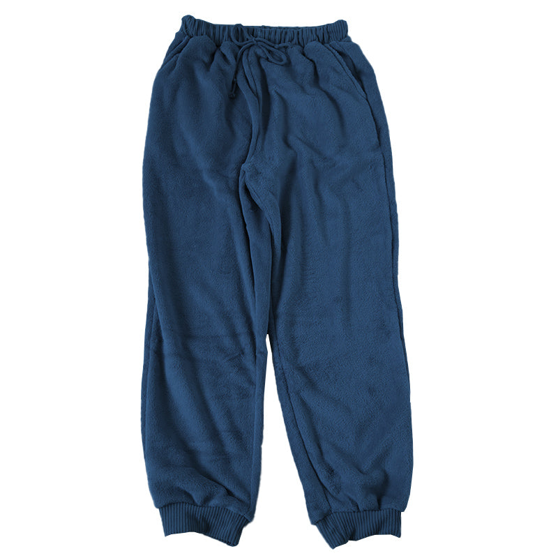 ルームパンツ レディース 冬 起毛 パジャマ ズボン かわいい あったかい ルームウェア 部屋着 M-L ジョガーパンツ ルームウエア ボトム パンツ やわらかい もこもこ 防寒対策 無地 シンプル 裾しぼり 婦人 女子 女性