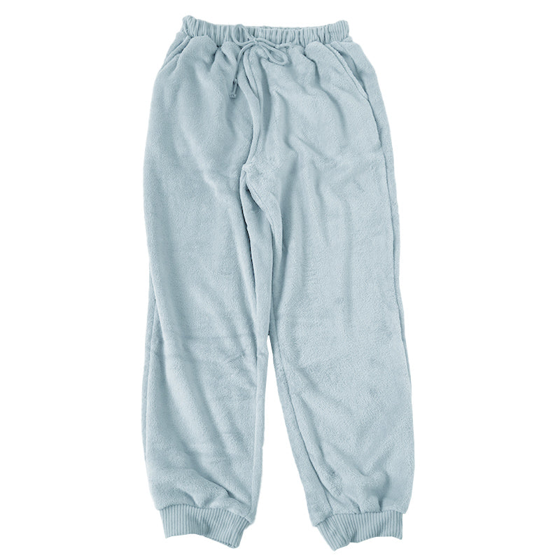 ルームパンツ レディース 冬 起毛 パジャマ ズボン かわいい あったかい ルームウェア 部屋着 M-L ジョガーパンツ ルームウエア ボトム パンツ やわらかい もこもこ 防寒対策 無地 シンプル 裾しぼり 婦人 女子 女性