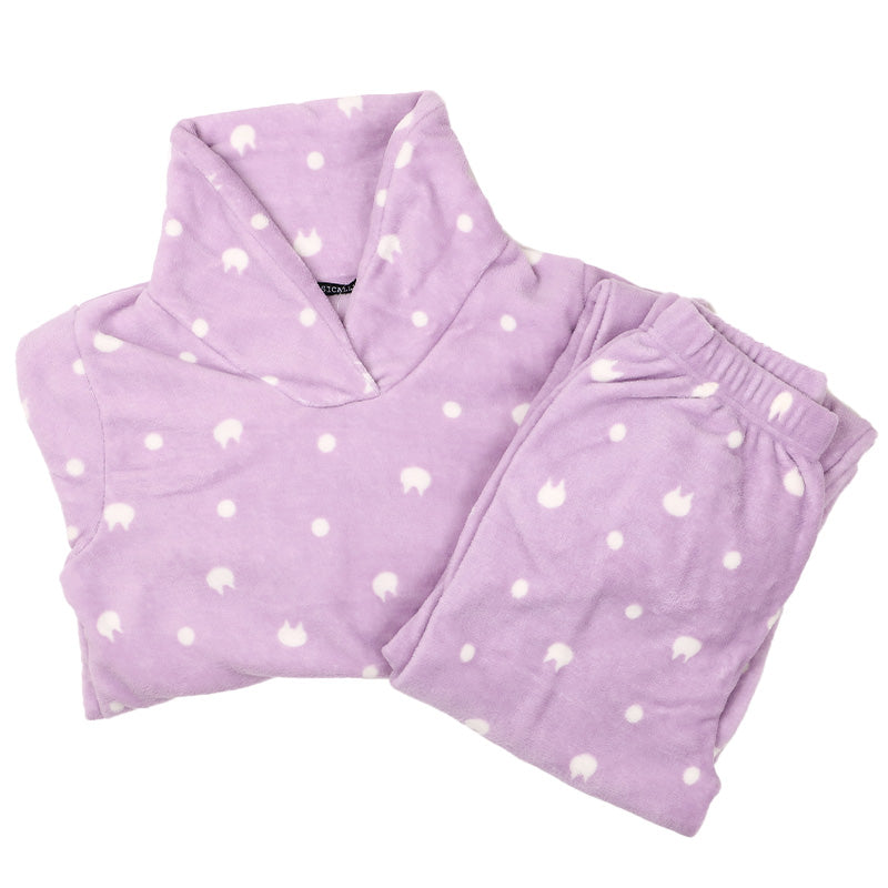 パジャマ レディース 冬 かわいい あったかい ルームウェア 長袖 婦人 ヘチマ襟 部屋着 M-L やわらかい もこもこ 柄 上下 ボーダー シマエナガ 花柄 クマ ハリネズミ パンダ